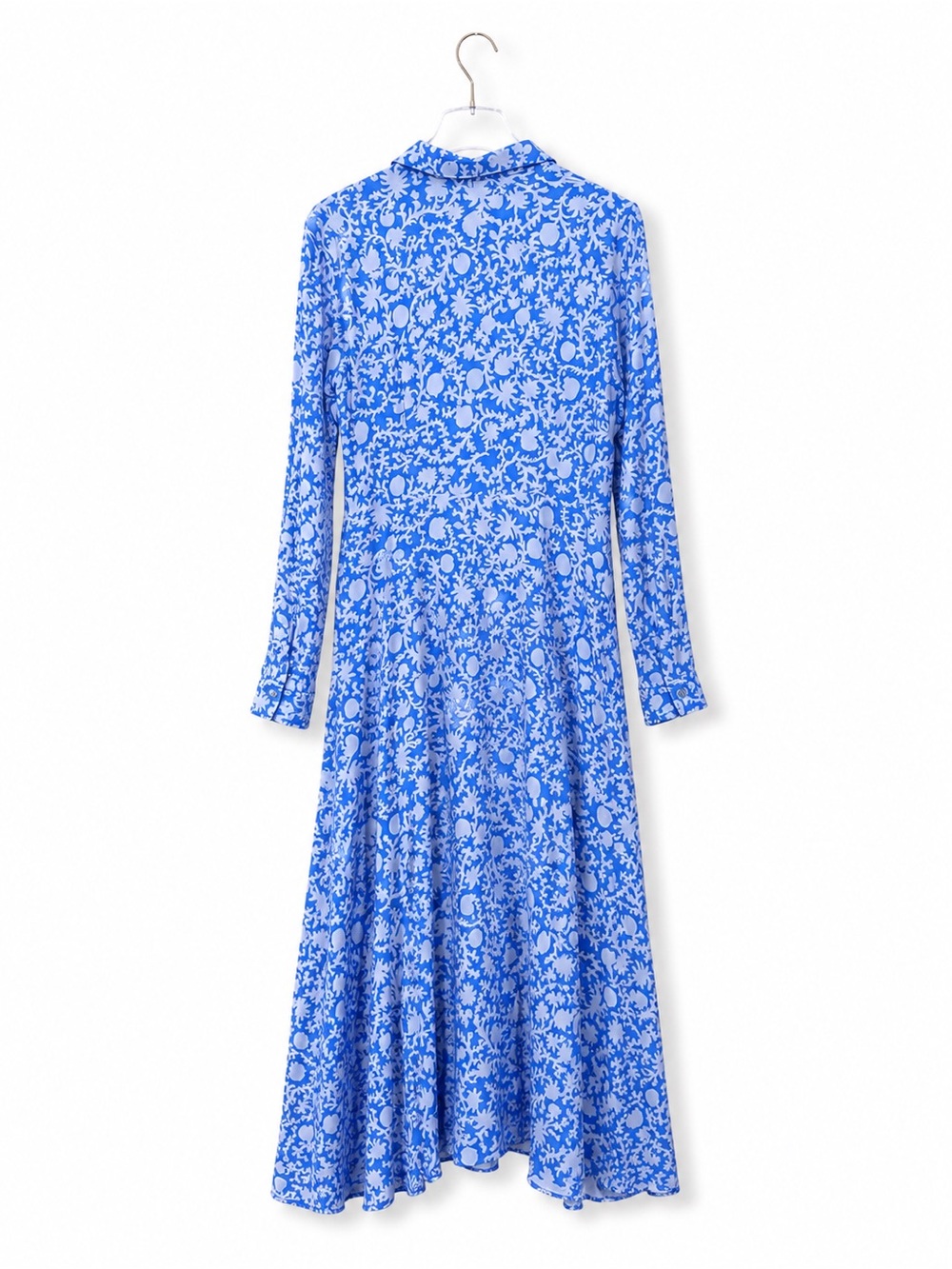 CITRINE LORENA BLUE BLOOMS FLORAL MIDI / MAXI DRESS SZ S - Picture 8 of 8